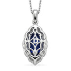 D'Joy AA Kyanit, Moissanit AGI zertifiziert Schmuckset ca. 45 cm 925 Silber Rhodiniert ca. 6,70 ct.