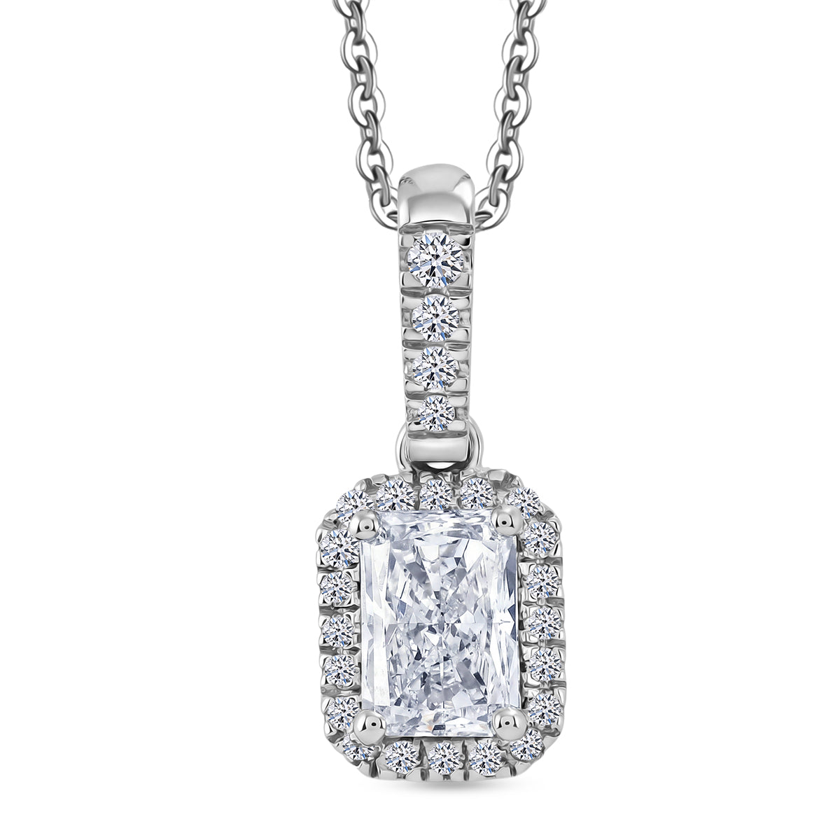 LUXURIANT DIAMOND - Lab Grown Diamant SI-GH Schmuckset ca. 50 cm 925 Silber Rhodiniert ca. 1,00 ct.