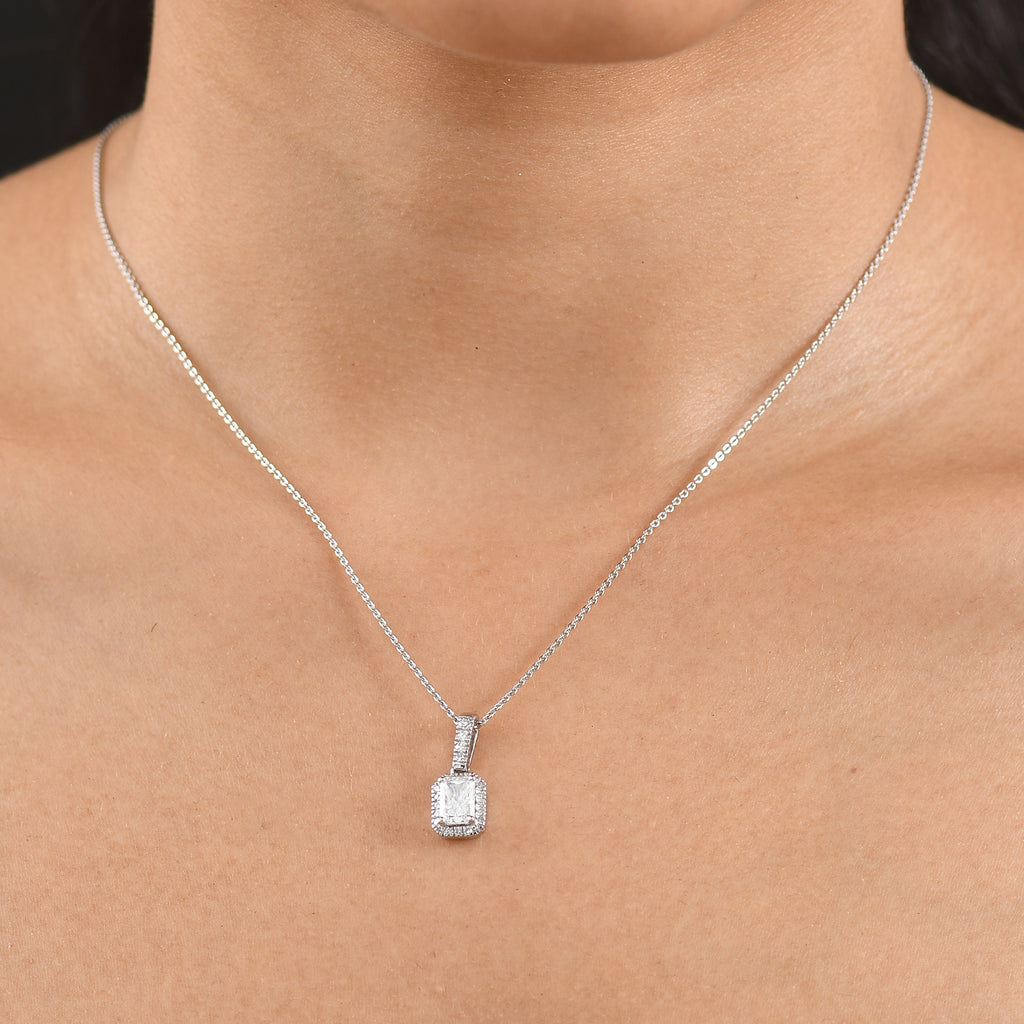 LUXURIANT DIAMOND - Lab Grown Diamant SI-GH Schmuckset ca. 50 cm 925 Silber Rhodiniert ca. 1,00 ct.