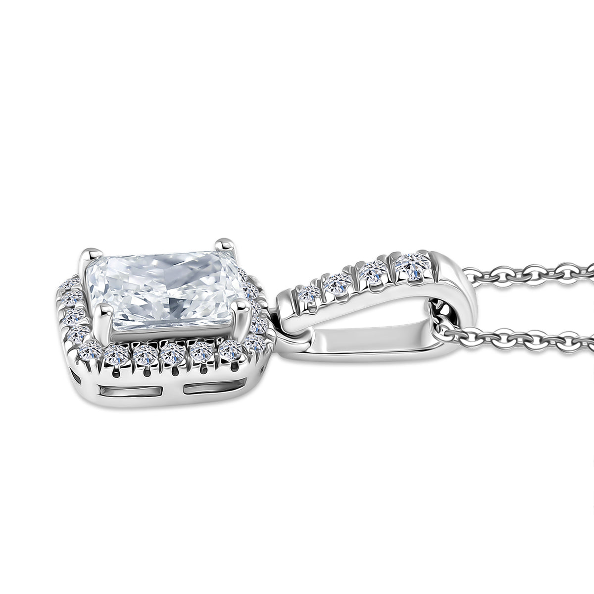 LUXURIANT DIAMOND - Lab Grown Diamant SI-GH Schmuckset ca. 50 cm 925 Silber Rhodiniert ca. 1.00 ct
