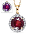 LUXURIANT DIAMOND - AAA Farbwechsel Granat, Lab Grown Diamant Schmuckset ca. 45 cm ca. 2,79 ct.