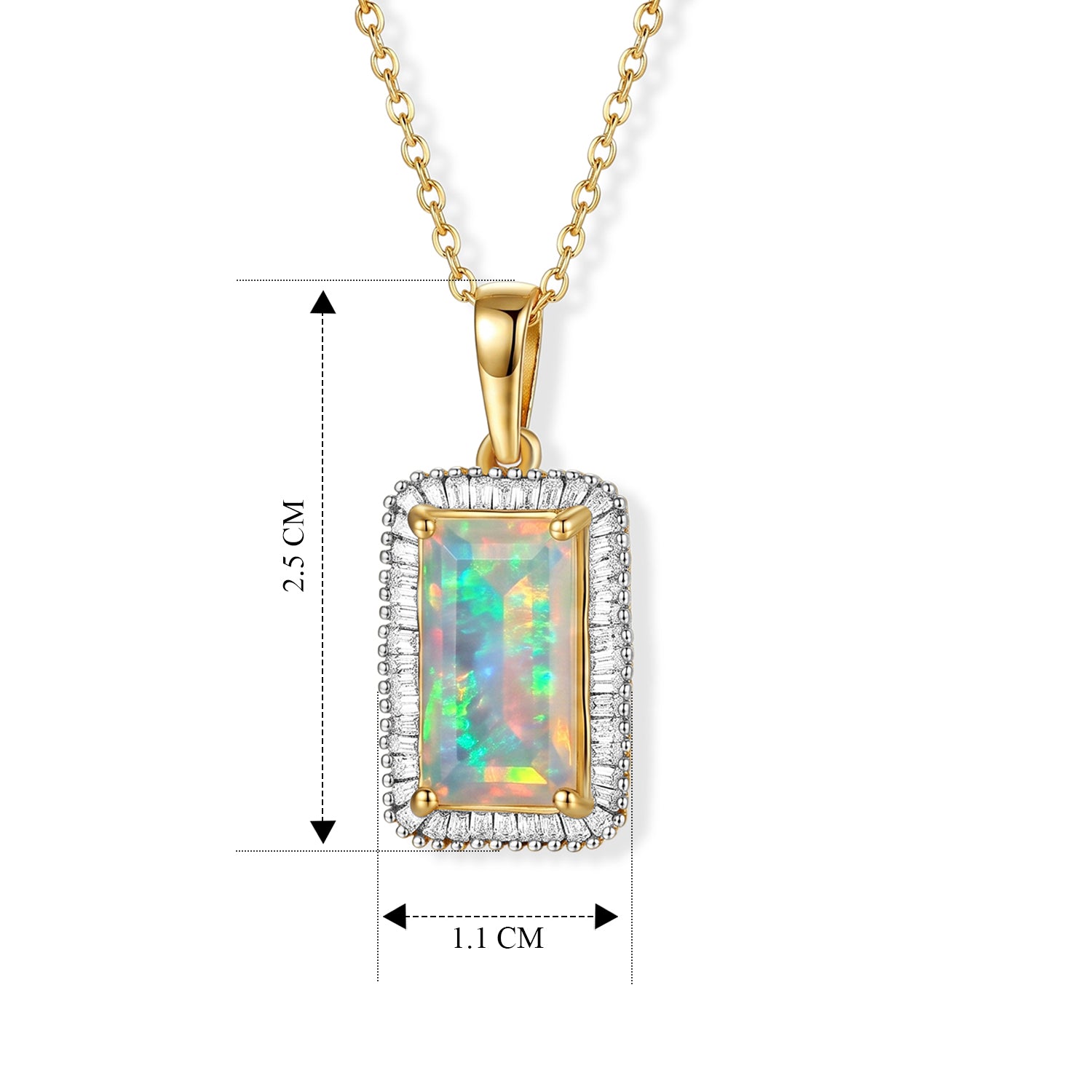 D'Joy AAA Natürlicher, äthiopischer Welo Opal, Weißer Diamant Schmuckset ca. 50 cm 925 Silber 750 Gelbgold vermeil ca. 2,08 ct.