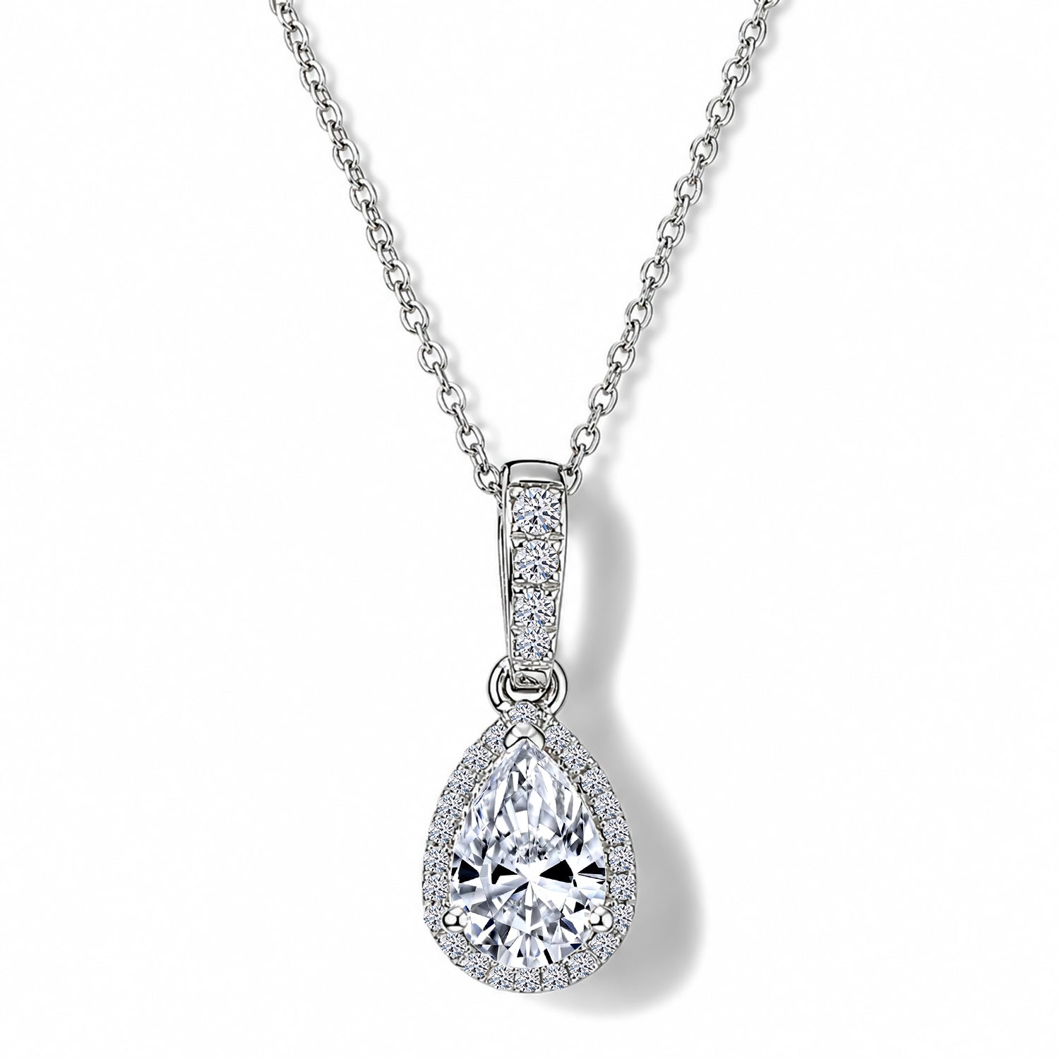 LUXURIANT DIAMOND - Lab Grown Diamant SI-GH Schmuckset ca. 50 cm 925 Silber Rhodiniert ca. 1,00 ct.