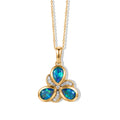 D'Joy Pfau Quarz Triplette, Weißer Zirkon Schmuckset ca. 50 cm 925 Silber 750 Vergoldet ca. 2,66 ct.