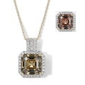 LUXORO AAA Turkizit, Weißer Diamant Schmuckset ca. 45 cm ca. 5,03 ct.