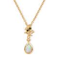 EVER TRUE AA Natürlicher, äthiopischer Welo Opal, Gelber Saphir Schmuckset ca. 50 cm ca. 0,58 ct.