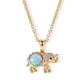 EverTrue 0,66 ct. AA äthiopischer Welo Opal, schwarzer Spinell und Zirkon Anhänger mit 50cm Edelstahl-Kette, 950 Kupfer mit Gelbgold E-Beschichtung