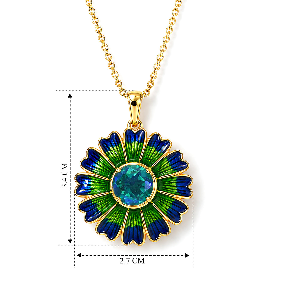 EVER TRUE Pfau Quarz Triplette Schmuckset ca. 50 cm ca. 2,75 ct.