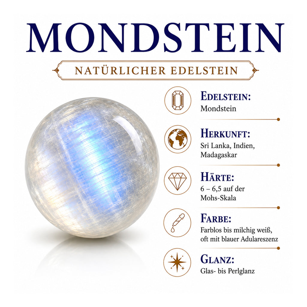 EVER TRUE Regenbogen Mondstein Schmuckset ca. 50 cm ca. 9,60 ct.