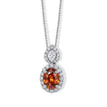 D'Joy AA Roter Zirkon, Moissanit Schmuckset ca. 45 cm 925 Silber Rhodiniert ca. 1,99 ct.