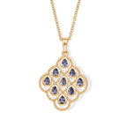 EVER TRUE AA Tansanit Schmuckset ca. 50 cm ca. 1,47 ct.