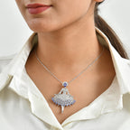 D'Joy Tansanit Schmuckset ca. 50 cm 925 Silber Rhodiniert ca. 5,62 ct.