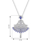 D'Joy Tansanit Schmuckset ca. 50 cm 925 Silber Rhodiniert ca. 5,62 ct.