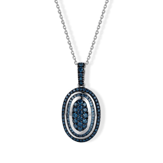 D'Joy Grüner Diamant Schmuckset ca. 50 cm 925 Silber Rhodiniert ca. 1.03 ct