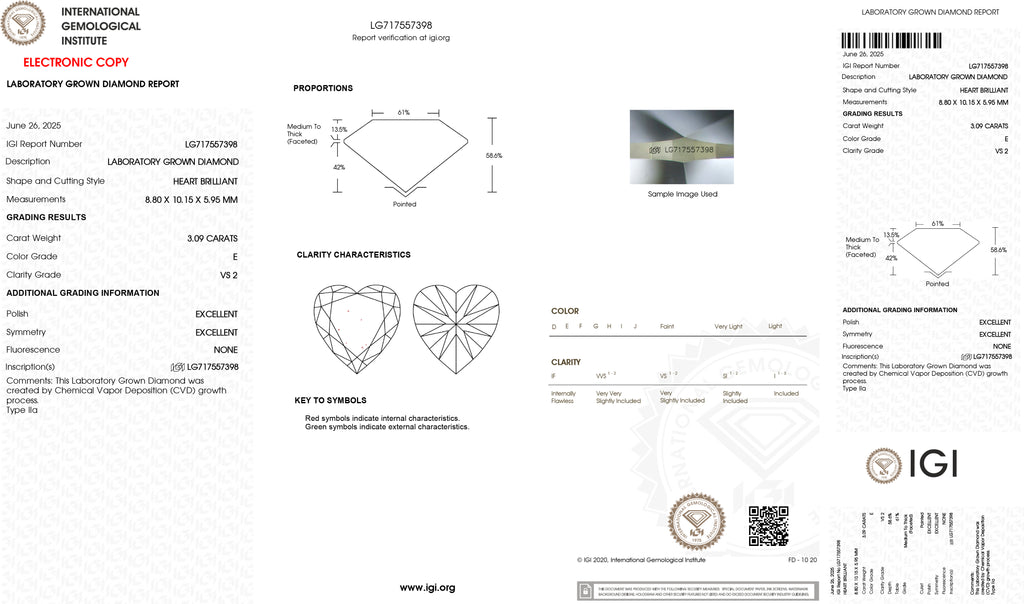 LUXURIANT DIAMOND - Lab Grown Diamant IGI zertifiziert VS-EF Schmuckset ca. 50 cm 925 Silber Rhodiniert ca. 3,08 ct.