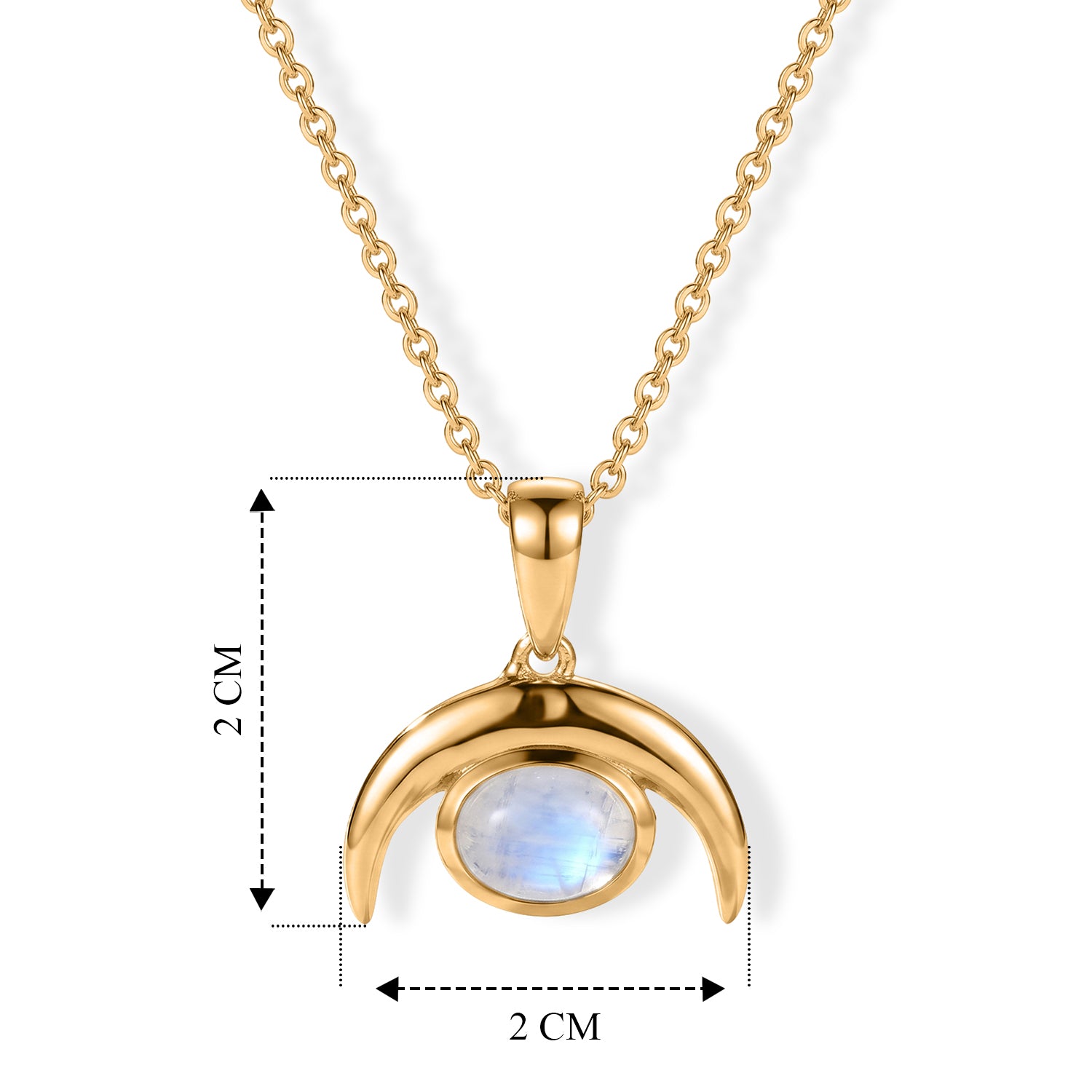 EVER TRUE Regenbogen Mondstein Schmuckset ca. 50 cm ca. 1.42 ct