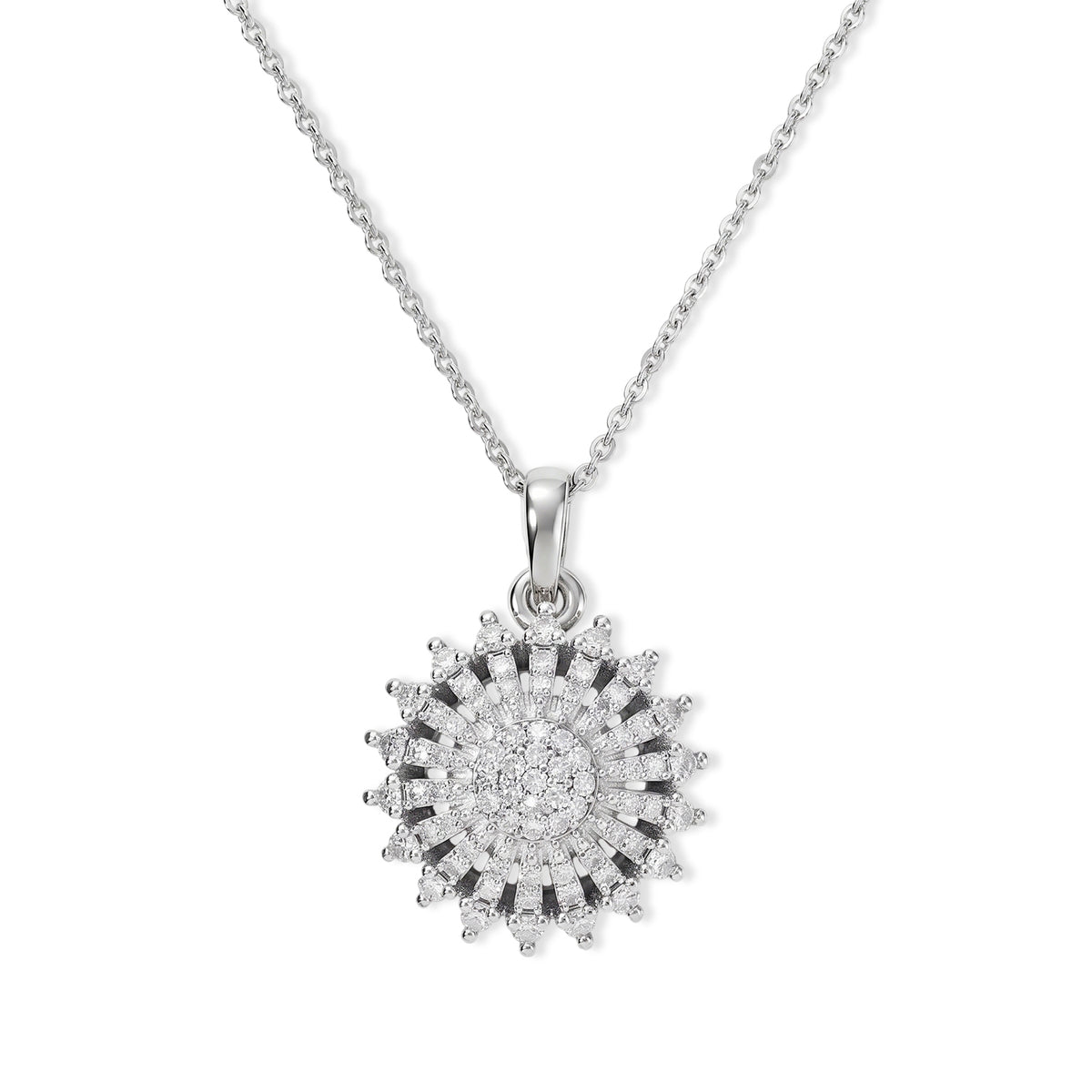 LUXURIANT DIAMOND - Lab Grown Diamant SGL zertifiziert SI-GH Schmuckset ca. 50 cm 925 Silber Rhodiniert ca. 0,53 ct.
