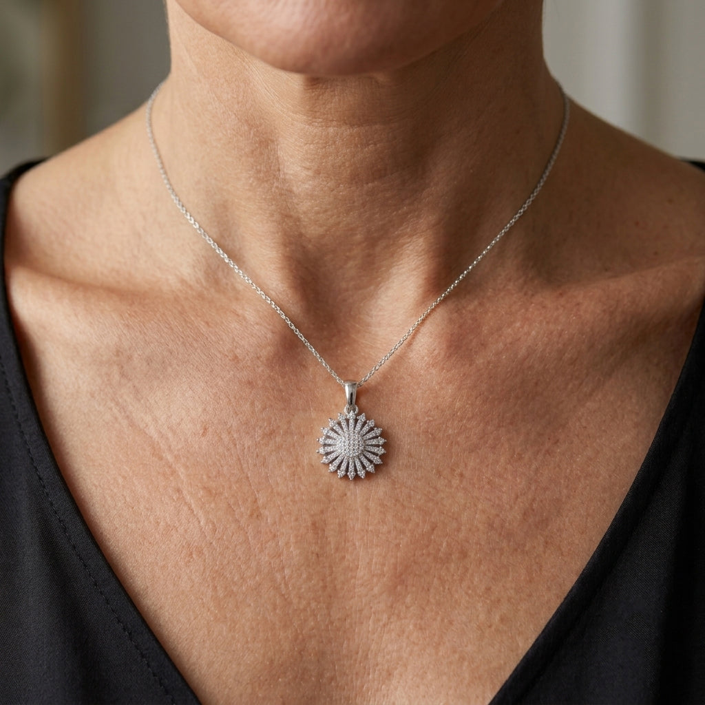 LUXURIANT DIAMOND - Lab Grown Diamant SGL zertifiziert SI-GH Schmuckset ca. 50 cm 925 Silber Rhodiniert ca. 0,53 ct.
