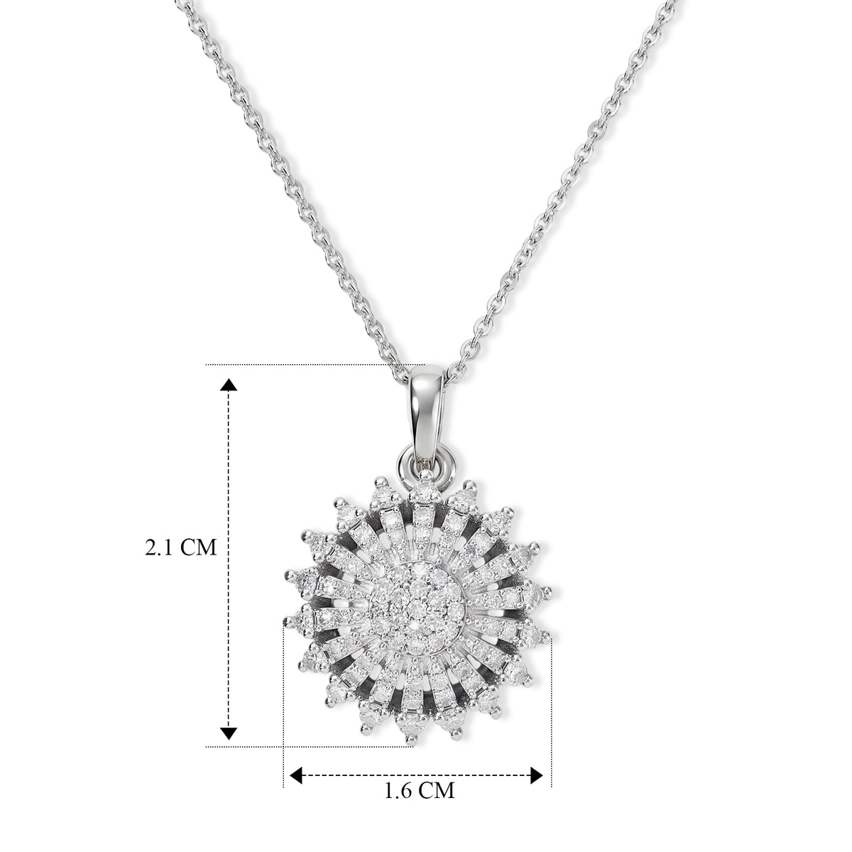 LUXURIANT DIAMOND - Lab Grown Diamant SGL zertifiziert SI-GH Schmuckset ca. 50 cm 925 Silber Rhodiniert ca. 0,53 ct.