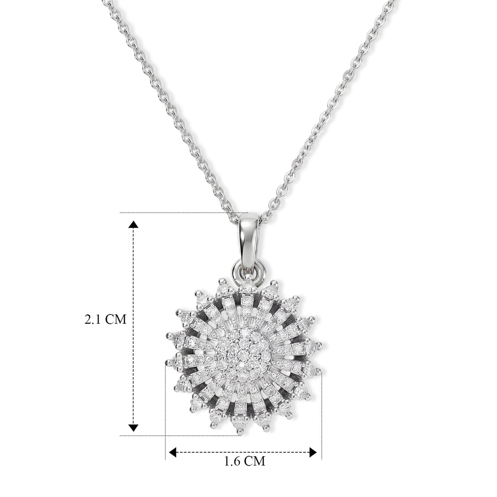 LUXURIANT DIAMOND - Lab Grown Diamant SGL zertifiziert SI-GH Schmuckset ca. 50 cm 925 Silber Rhodiniert ca. 0,53 ct.