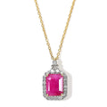 LUXURIANT DIAMOND - AAA Burmesischer Rubin, Lab Grown Diamant Schmuckset ca. 45 cm ca. 2,66 ct.
