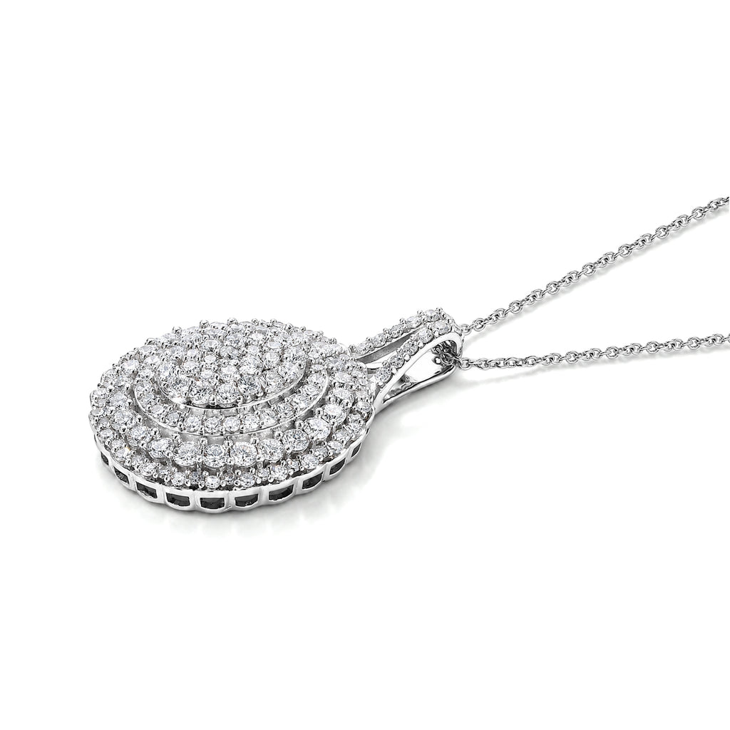 LUXURIANT DIAMOND - Lab Grown Diamant SGL zertifiziert SI-GH Schmuckset ca. 50 cm 925 Silber Rhodiniert ca. 2,02 ct.