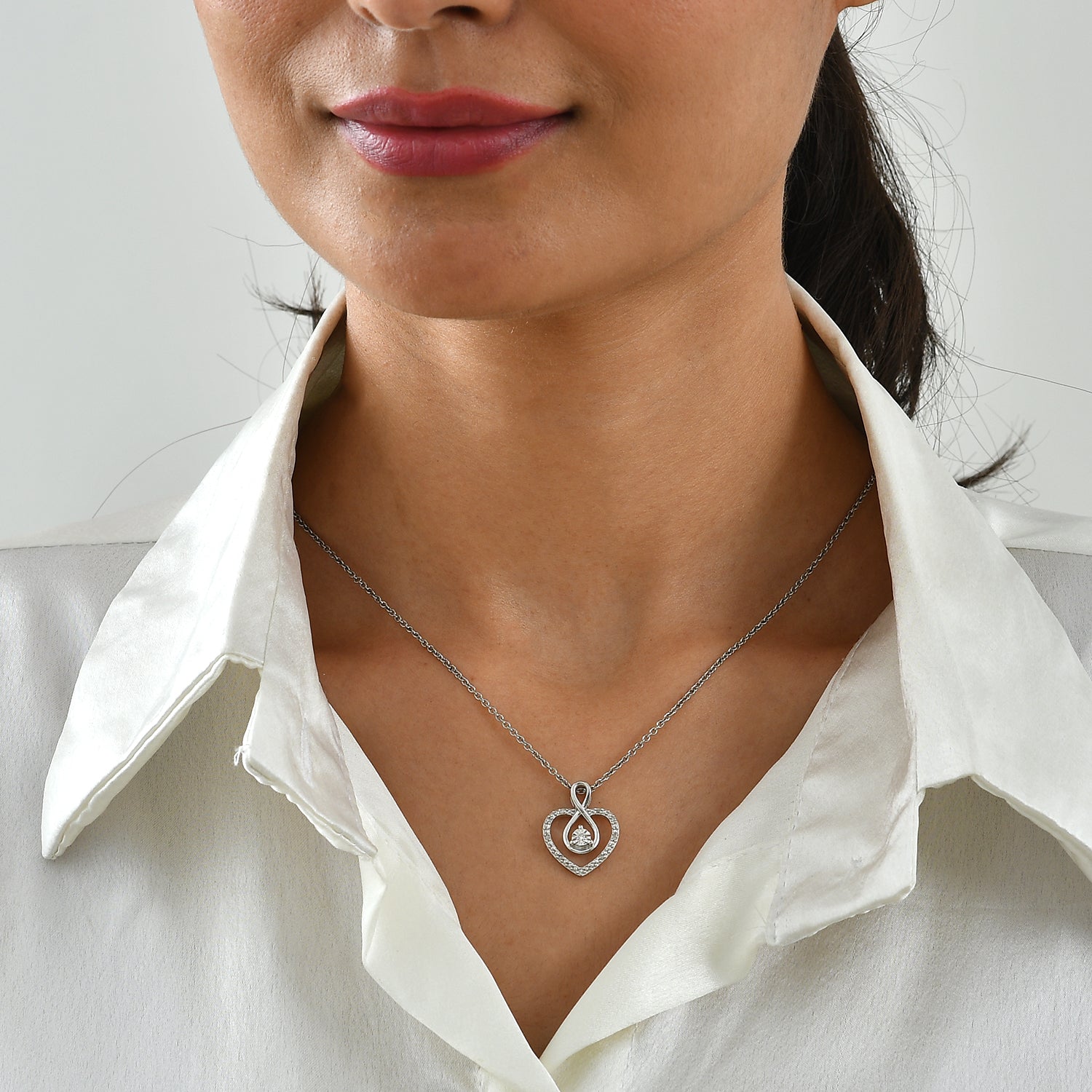 EVER TRUE Weißer Diamant Schmuckset ca. 50 cm ca. 0,05 ct.
