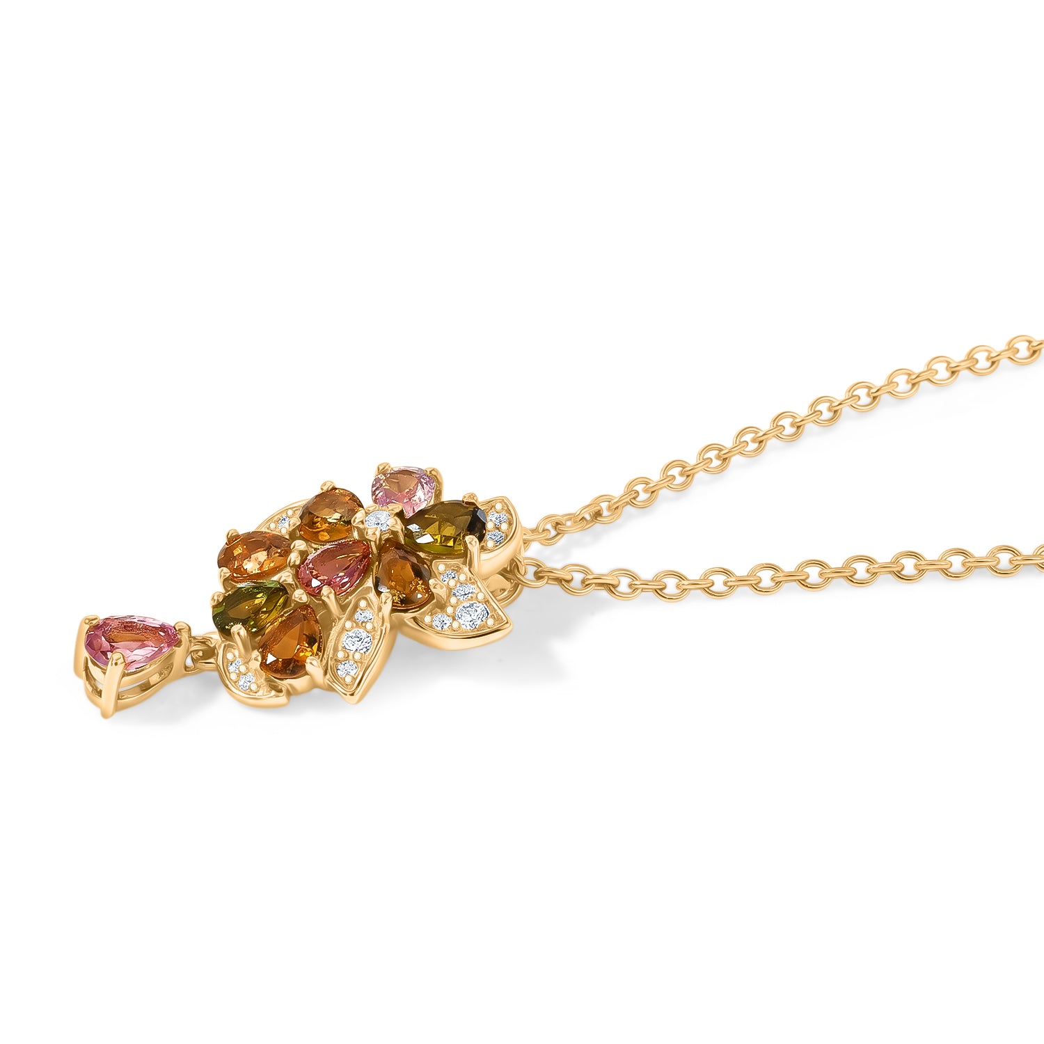 EVER TRUE AA Mehrfarbig-Turmalin Schmuckset ca. 50 cm ca. 1.57 ct