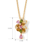 EVER TRUE AA Mehrfarbig-Turmalin Schmuckset ca. 50 cm ca. 1,57 ct.