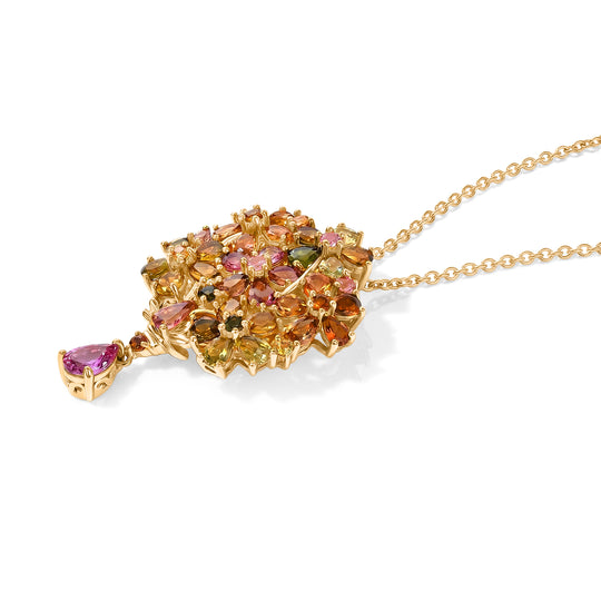 EVER TRUE AA Mehrfarbig-Turmalin Schmuckset ca. 50 cm ca. 5,52 ct.