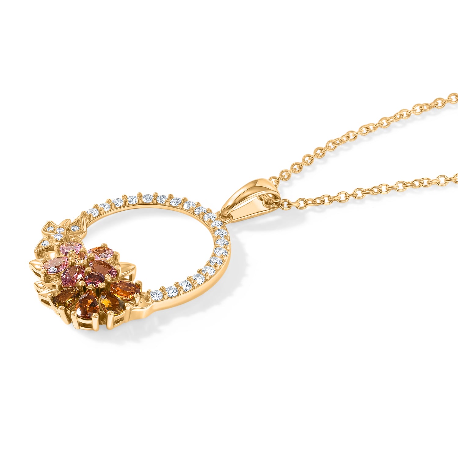 EVER TRUE AA Mehrfarbig-Turmalin Schmuckset ca. 50 cm ca. 2,05 ct.