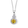 D'Joy AA Gelber Saphir, Moissanit Schmuckset (10-15 Werktage Lieferzeit) ca. 45 cm 925 Silber Rhodiniert ca. 1.20 ct