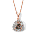 D'Joy AA Morganit, Moissanit Schmuckset ca. 45 cm 925 Silber 750 Roségold vermeil ca. 2,13 ct.