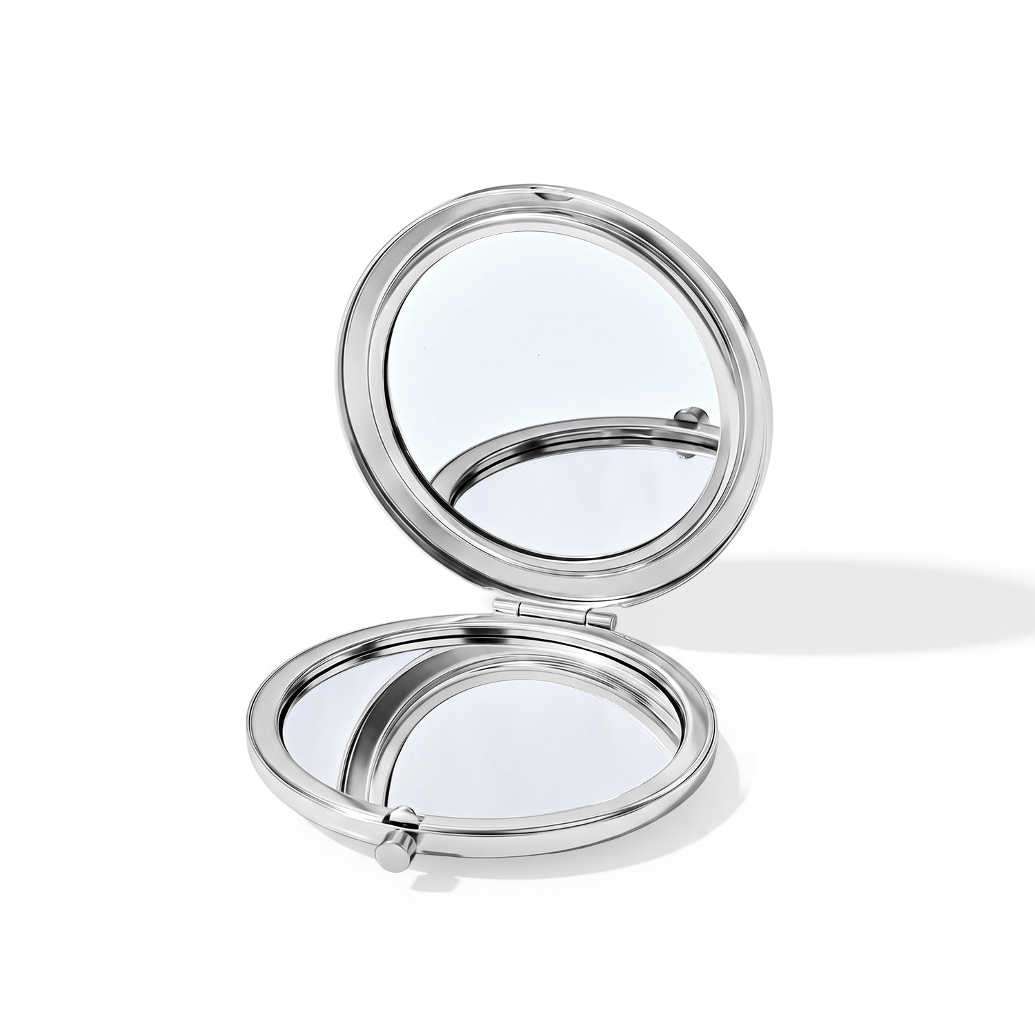 Howlith Anhänger mit 50+5cm Edelstahl Kette und Taschenspiegel, Legierung - 41 ct.
