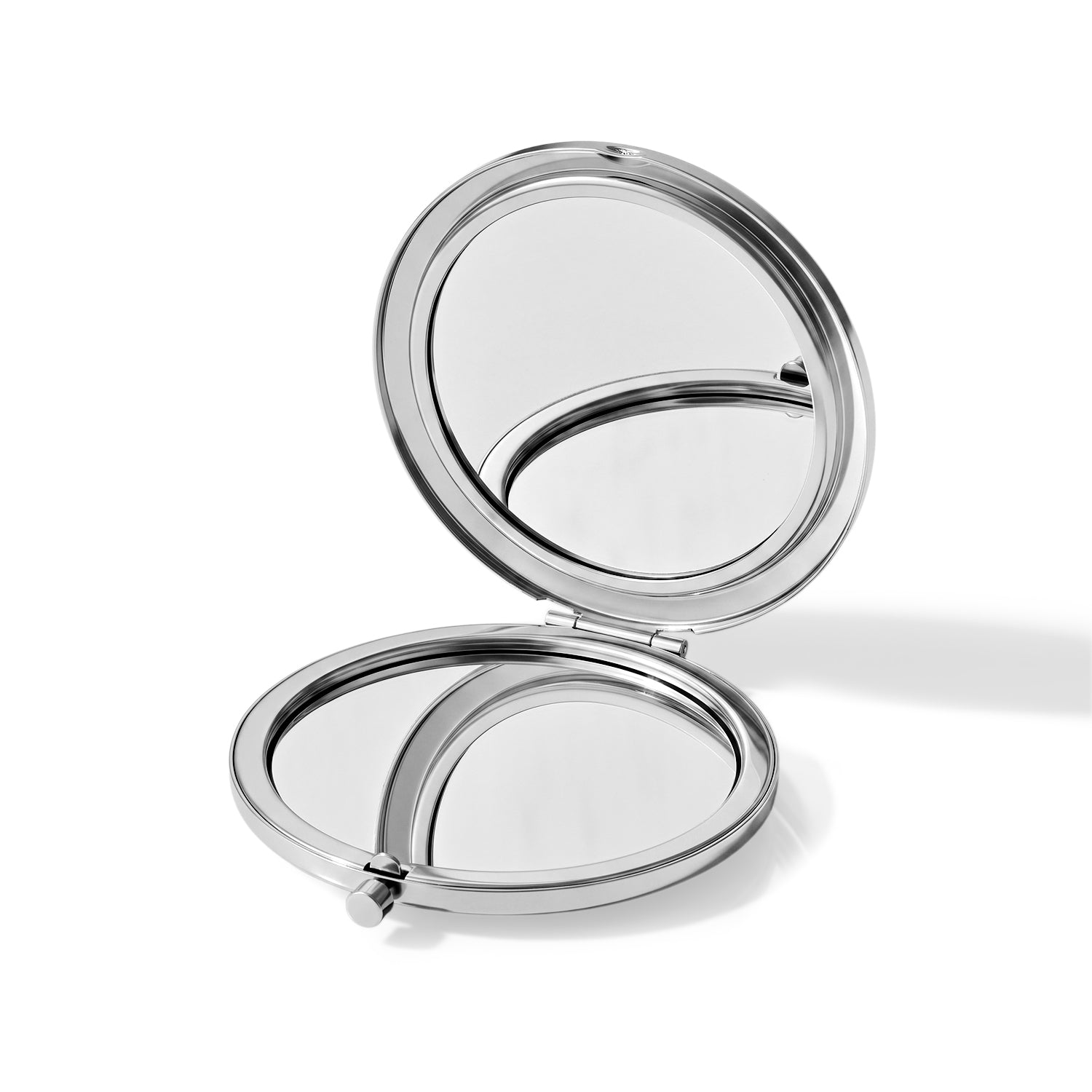 Grüner Aventurin Anhänger mit 50+5cm Edelstahl Kette und Taschenspiegel, Legierung - 45 ct.