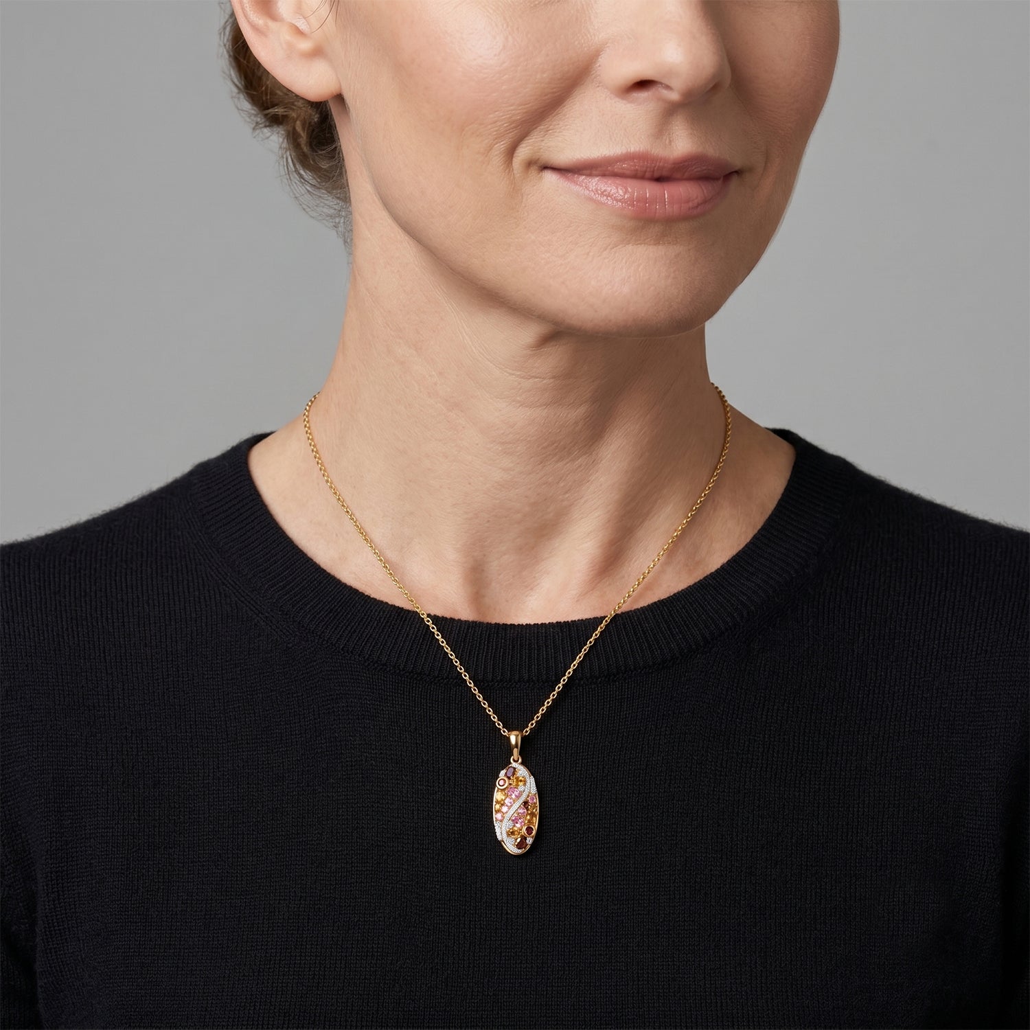 EVER TRUE AA Mehrfarbig-Turmalin Schmuckset ca. 50 cm ca. 2,38 ct.