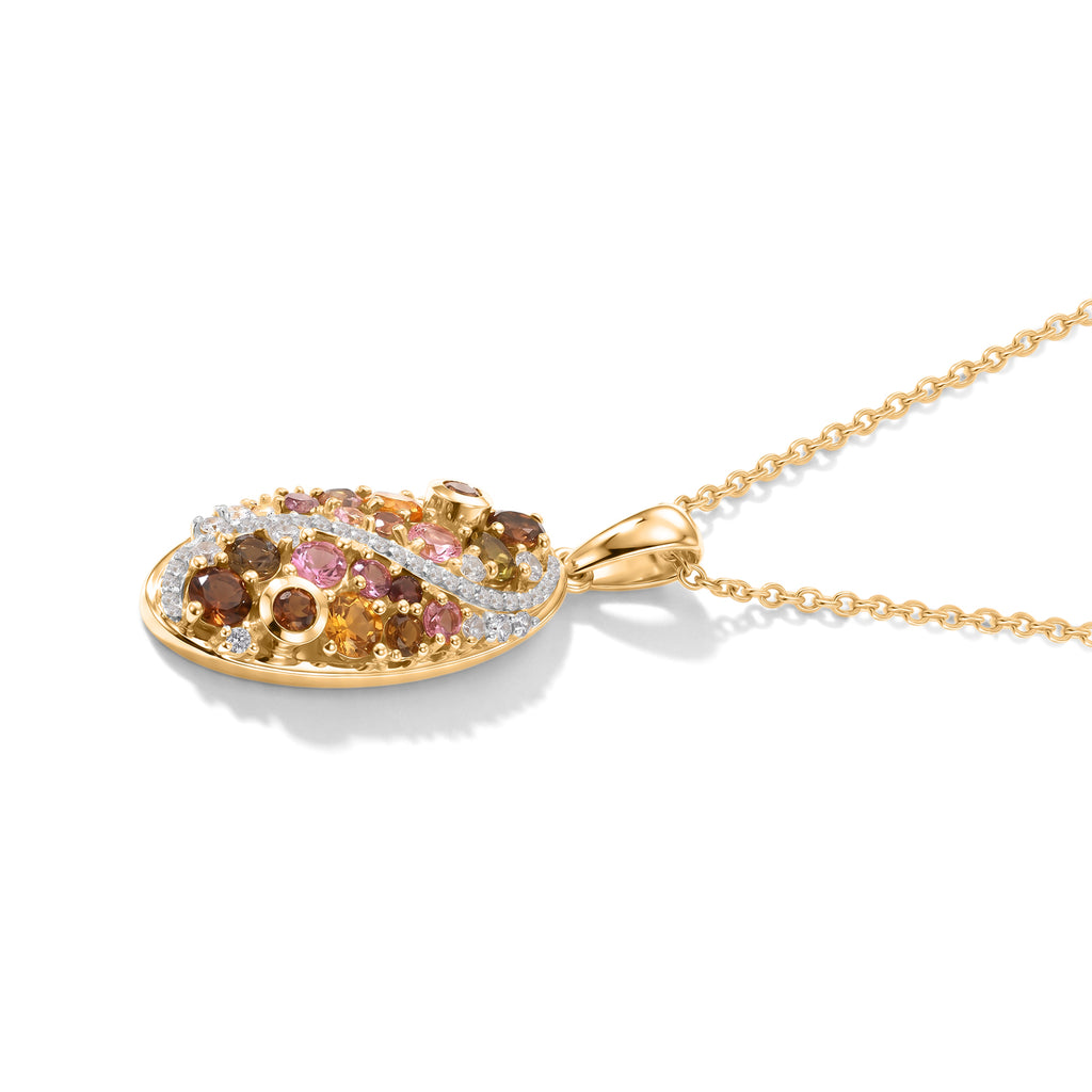 EVER TRUE AA Mehrfarbig-Turmalin Schmuckset ca. 50 cm ca. 2,38 ct.