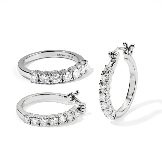 EVER TRUE Moissanit Schmuckset  (Größe 17) ca. 2,31 ct.