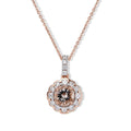 D'Joy AAA Morganit, Moissanit Schmuckset ca. 45 cm 925 Silber 750 Roségold vermeil ca. 1,37 ct.
