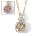 D'Joy AA Turkizit, Moissanit Schmuckset ca. 45 cm 925 Silber 750 Gelbgold vermeil ca. 1,91 ct.