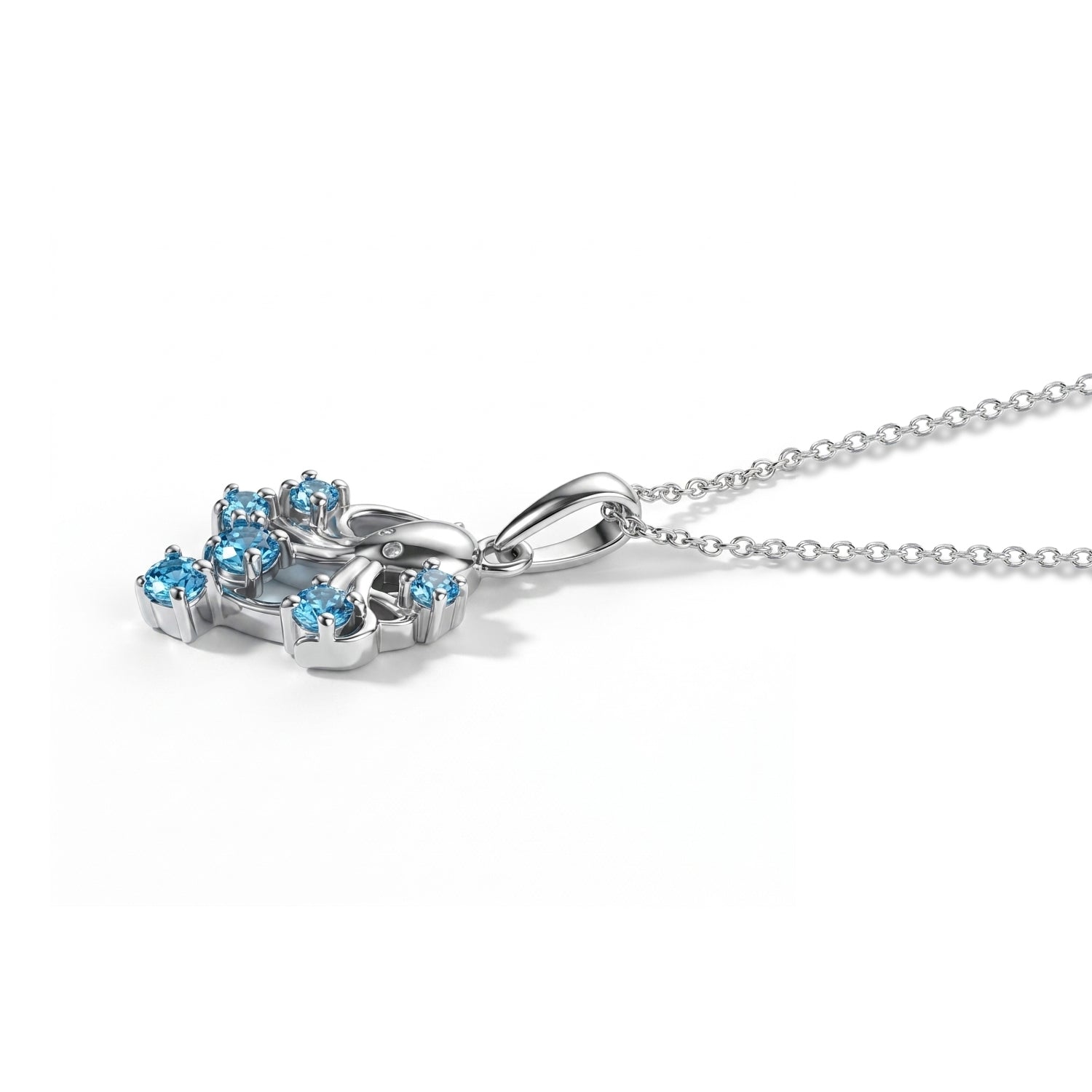 D'Joy Neon Apatit Schmuckset ca. 50 cm 925 Silber Platiniert ca. 0,37 ct.