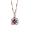 LUXURIANT DIAMOND - AAA Blush Turmalin, Lab Grown Diamant Schmuckset ca. 45 cm ca. 1,13 ct.