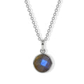 AAA Labradorit Anhänger, 925 Silber, 316L Edelstahl Kette ca. 50 cm ca. 3.01 ct