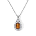 D'Joy AA Sonnenuntergangs-Turmalin, Moissanit Schmuckset (10-15 Werktage Lieferzeit) ca. 45 cm 925 Silber Rhodiniert ca. 1,37 ct.