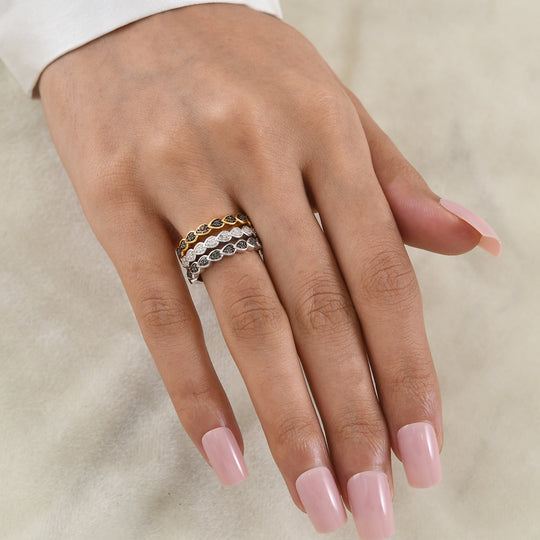 EVER TRUE 3er  Weißer Diamant Schmuckset  (Größe 18) ca. 0,05 ct.