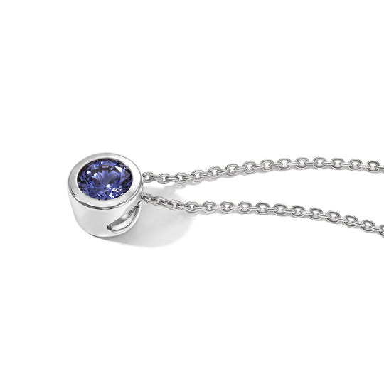 D'Joy Sehr Seltener Tansanit Schmuckset ca. 50 cm 925 Silber 750 Gelbgold vermeil ca. 0.51 ct