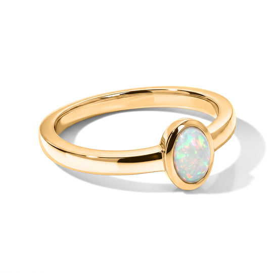 EverTrue AA natürliches, äthiopisches Welo Opal Schmuckset, Edelstahl und Messing mit Gelbgold E-Beschichtung - 1,42 ct.
