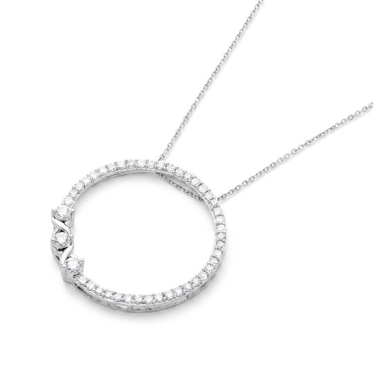 LUXURIANT DIAMOND - Lab Grown Diamant SI-GH Schmuckset ca. 50 cm 925 Silber Rhodiniert ca. 1.00 ct