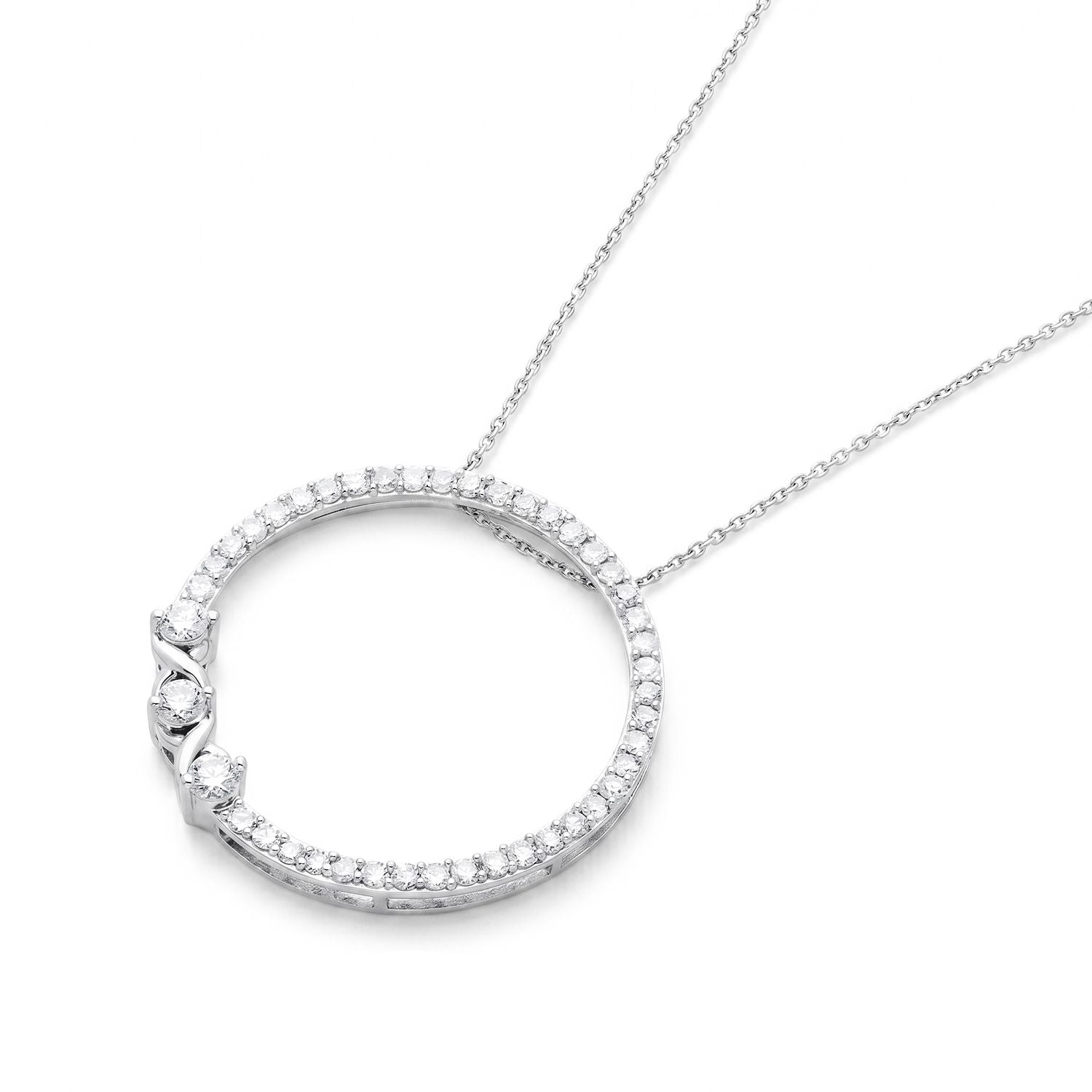 LUXURIANT DIAMOND - Lab Grown Diamant SI-GH Schmuckset ca. 50 cm 925 Silber Rhodiniert ca. 1,09 ct.