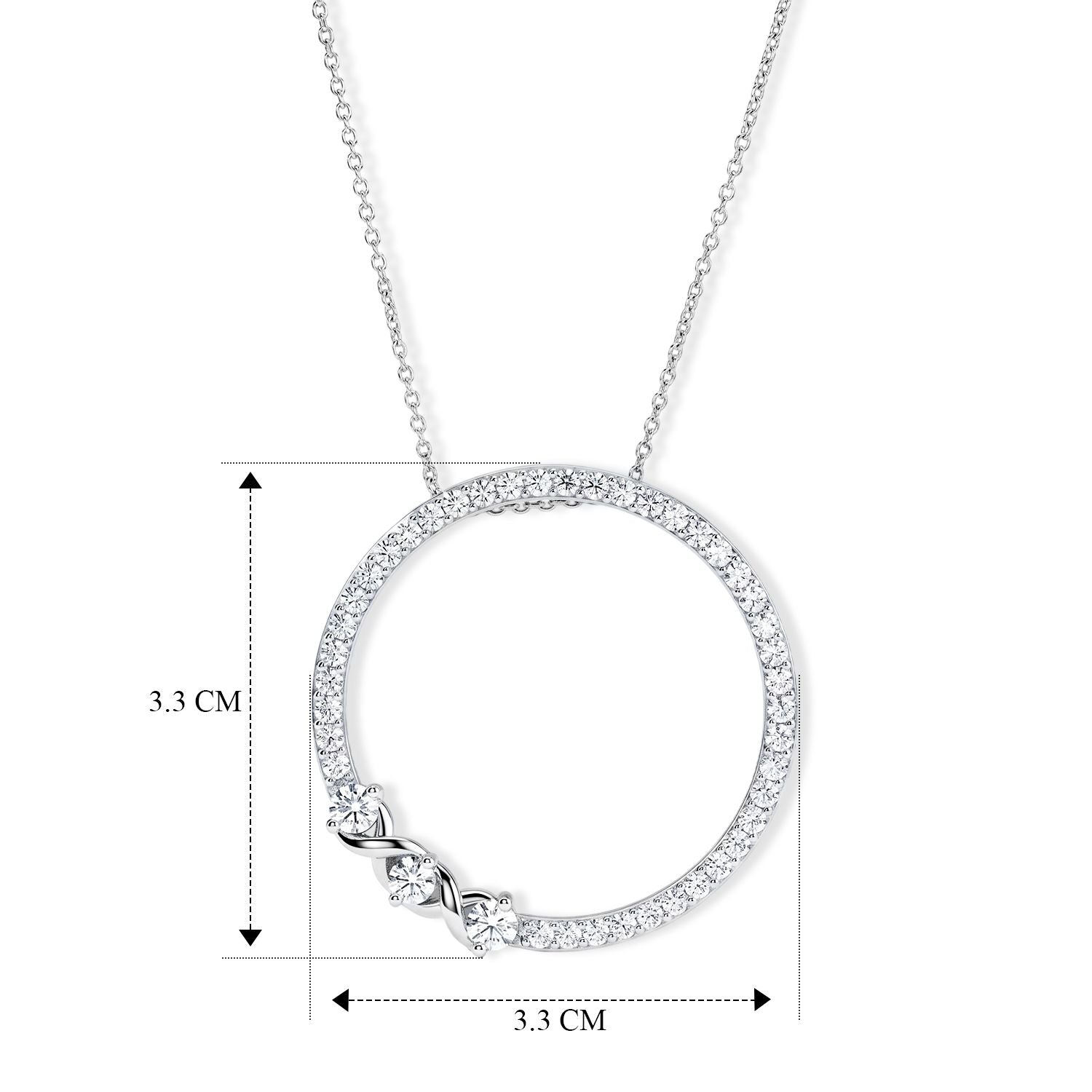 LUXURIANT DIAMOND - Lab Grown Diamant SI-GH Schmuckset ca. 50 cm 925 Silber Rhodiniert ca. 1,09 ct.